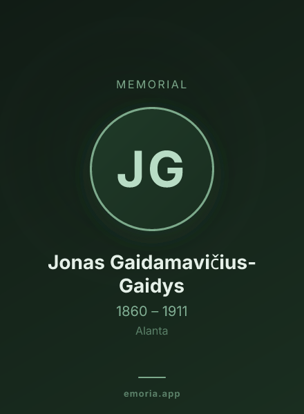 Memorial portrait of Jonas Gaidamavičius-Gaidys