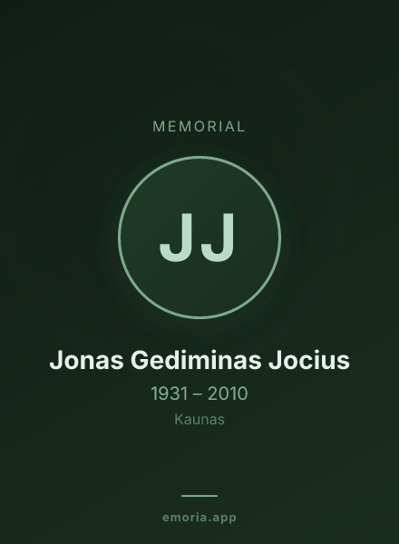Memorial portrait of Jonas Gediminas Jocius