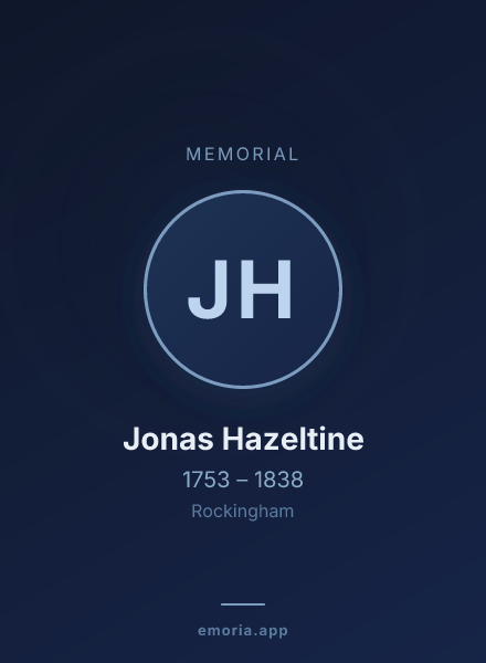 Memorial portrait of Jonas Hazeltine