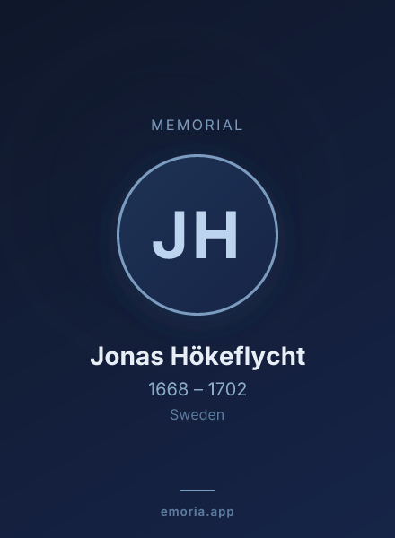 Memorial portrait of Jonas Hökeflycht