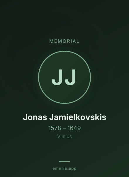 Memorial portrait of Jonas Jamielkovskis