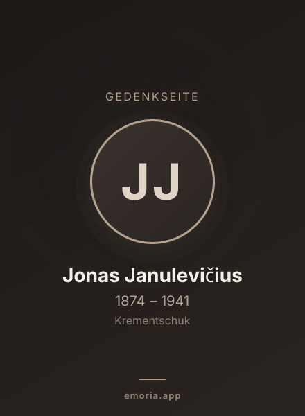 Gedenkportrait von Jonas Janulevičius