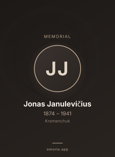 Memorial portrait of Jonas Janulevičius