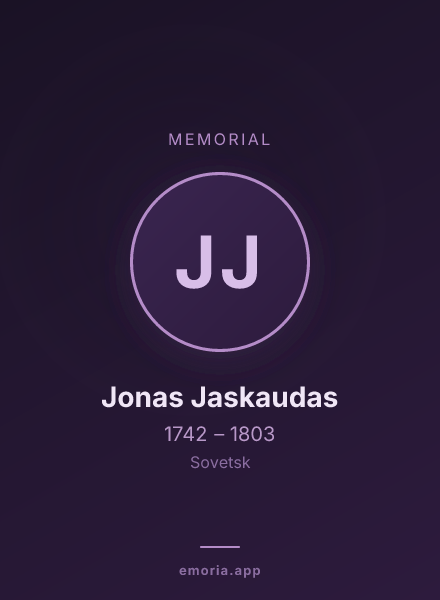 Memorial portrait of Jonas Jaskaudas