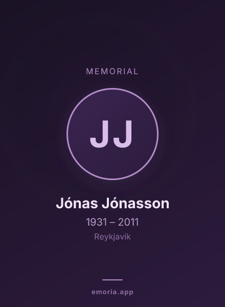 Memorial portrait of Jónas Jónasson