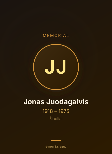 Memorial portrait of Jonas Juodagalvis
