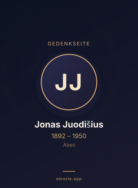 Gedenkportrait von Jonas Juodišius