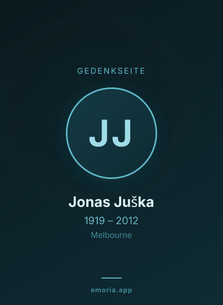 Gedenkportrait von Jonas Juška