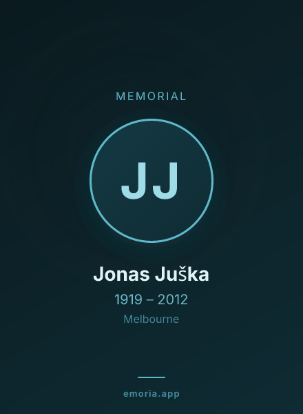 Memorial portrait of Jonas Juška