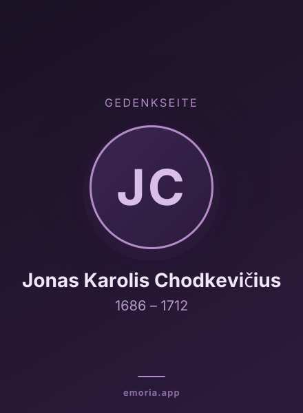 Gedenkportrait von Jonas Karolis Chodkevičius