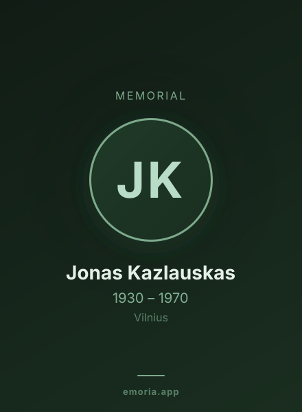 Memorial portrait of Jonas Kazlauskas