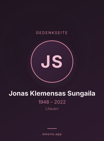 Gedenkportrait von Jonas Klemensas Sungaila