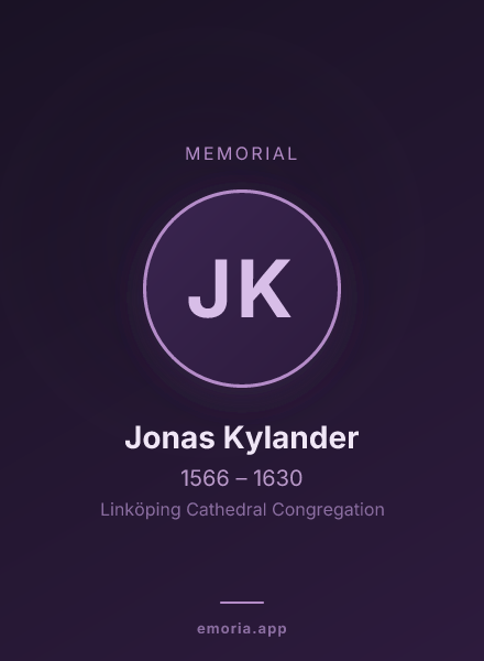 Memorial portrait of Jonas Kylander