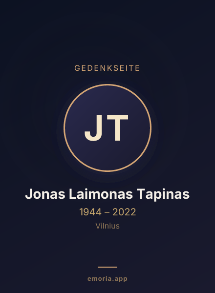 Gedenkportrait von Jonas Laimonas Tapinas