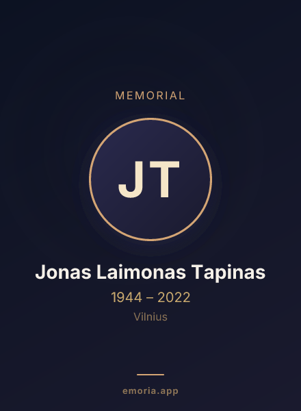 Memorial portrait of Jonas Laimonas Tapinas