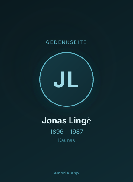 Gedenkportrait von Jonas Lingė