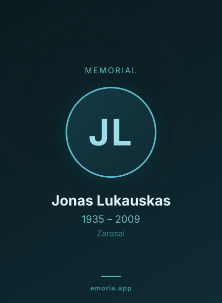 Memorial portrait of Jonas Lukauskas