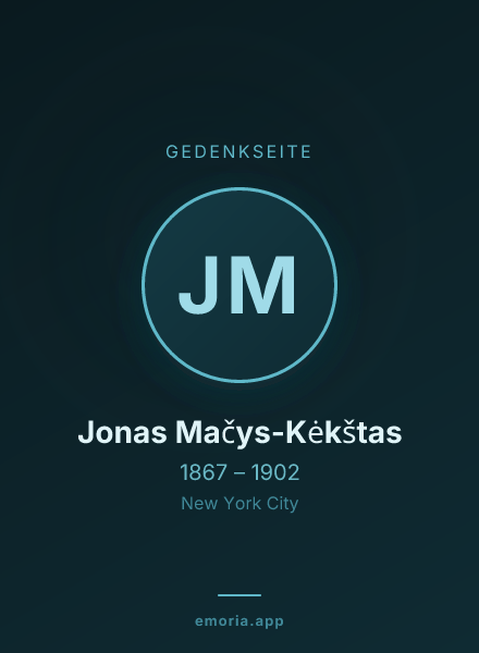 Gedenkportrait von Jonas Mačys-Kėkštas