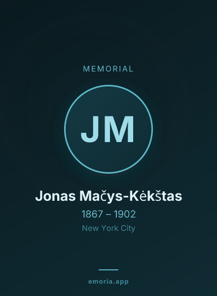 Memorial portrait of Jonas Mačys-Kėkštas