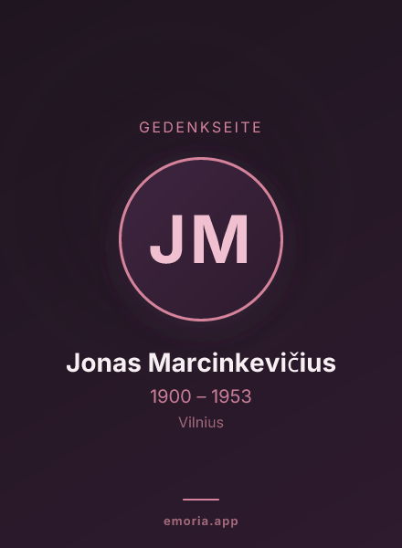 Gedenkportrait von Jonas Marcinkevičius