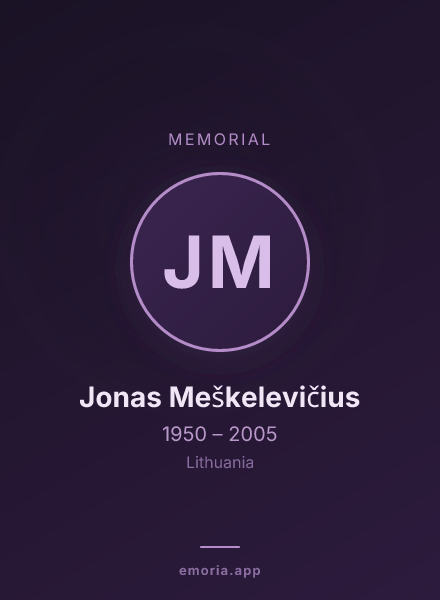 Memorial portrait of Jonas Meškelevičius