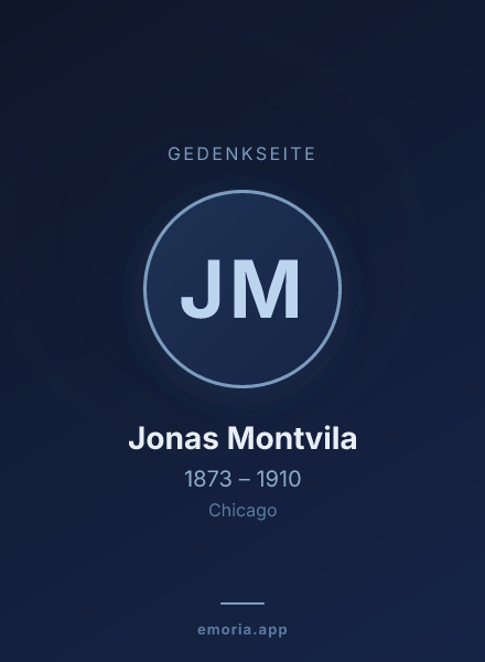 Gedenkportrait von Jonas Montvila