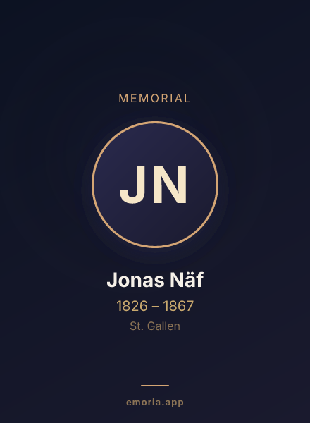 Memorial portrait of Jonas Näf