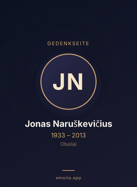 Gedenkportrait von Jonas Naruškevičius