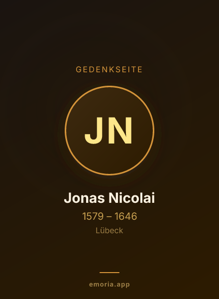 Gedenkportrait von Jonas Nicolai