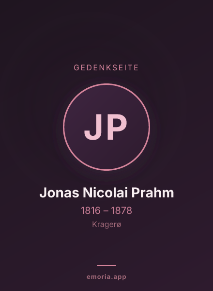 Gedenkportrait von Jonas Nicolai Prahm