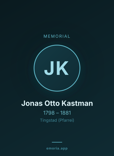 Memorial portrait of Jonas Otto Kastman