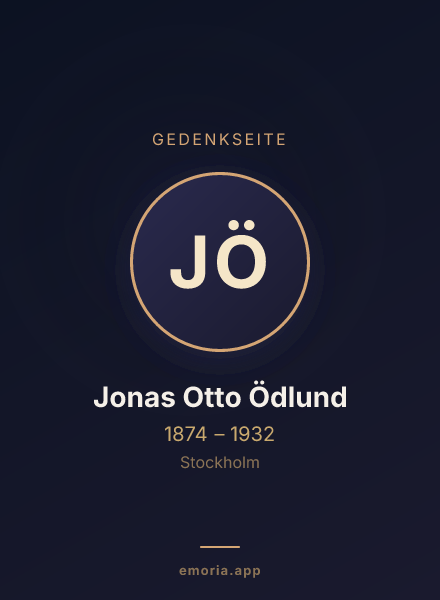 Gedenkportrait von Jonas Otto Ödlund