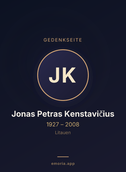 Gedenkportrait von Jonas Petras Kenstavičius