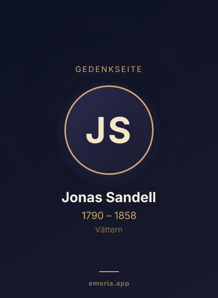 Gedenkportrait von Jonas Sandell