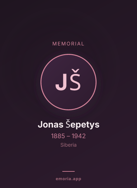Memorial portrait of Jonas Šepetys