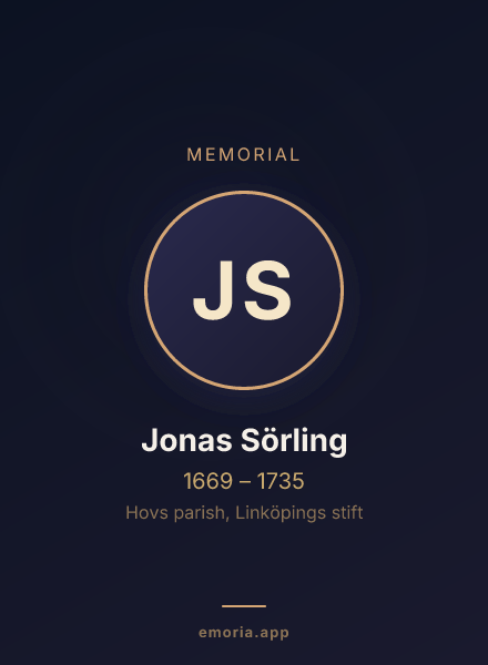 Memorial portrait of Jonas Sörling