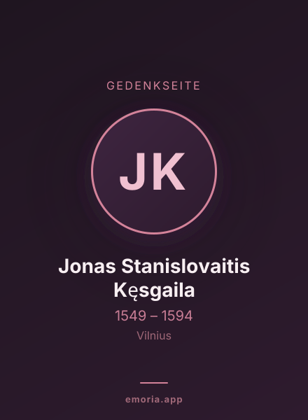 Gedenkportrait von Jonas Stanislovaitis Kęsgaila