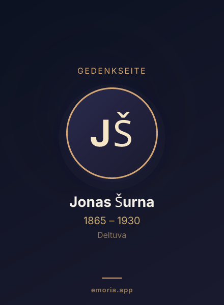 Gedenkportrait von Jonas Šurna