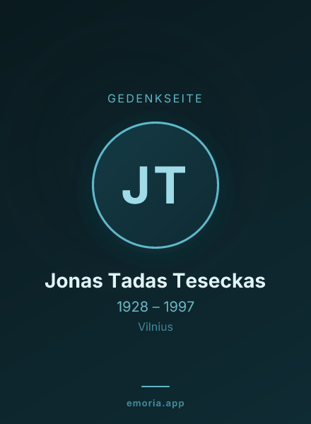 Gedenkportrait von Jonas Tadas Teseckas