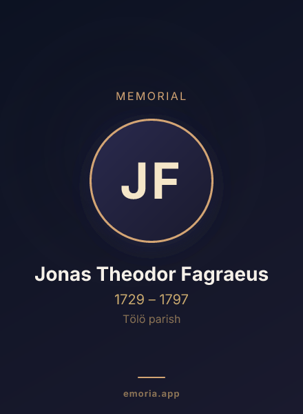 Memorial portrait of Jonas Theodor Fagraeus
