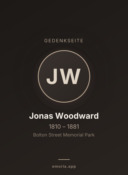 Gedenkportrait von Jonas Woodward