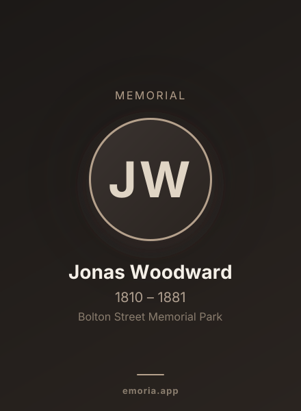 Memorial portrait of Jonas Woodward