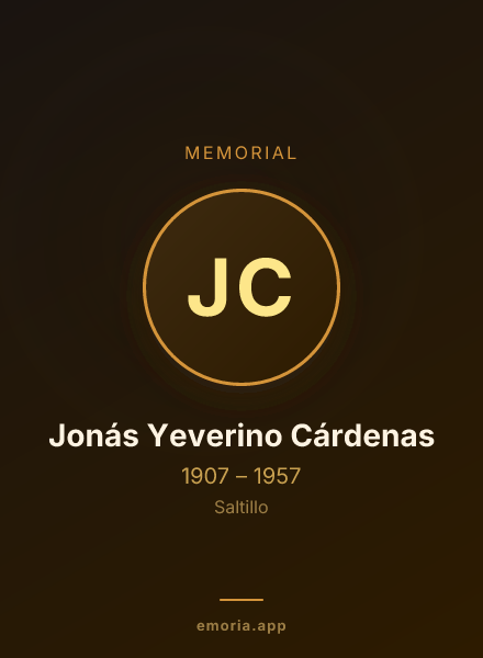Memorial portrait of Jonás Yeverino Cárdenas