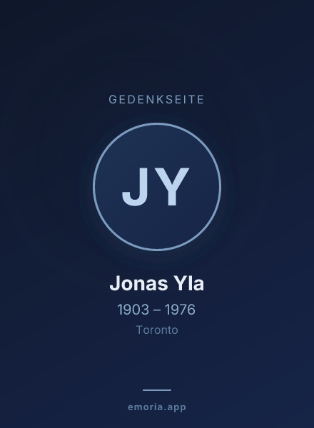 Gedenkportrait von Jonas Yla