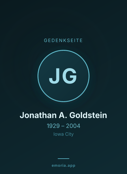 Gedenkportrait von Jonathan A. Goldstein