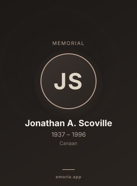 Memorial portrait of Jonathan A. Scoville
