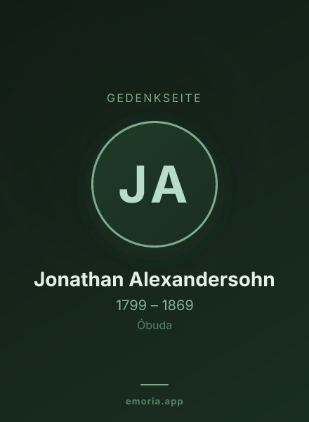 Gedenkportrait von Jonathan Alexandersohn