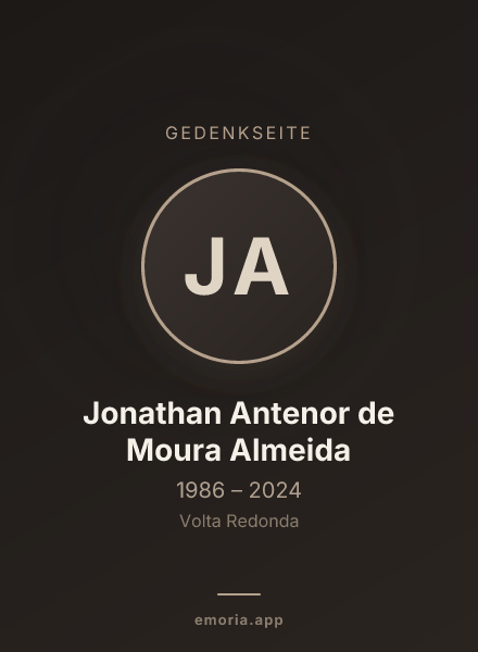Gedenkportrait von Jonathan Antenor de Moura Almeida