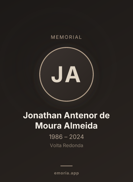 Memorial portrait of Jonathan Antenor de Moura Almeida