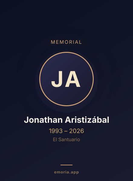 Memorial portrait of Jonathan Aristizábal